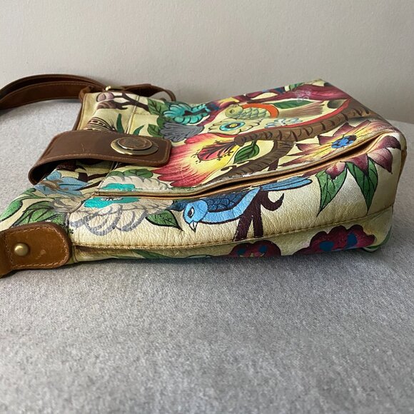Artistic Expressions By Sharif 1827 Hand Painted Genuine Leather Bag - Picture 4 of 16